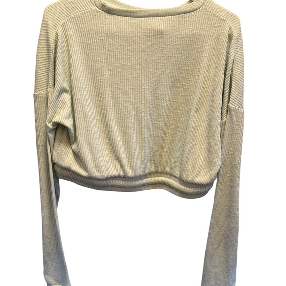 Gym Shark Women's Ribbed Crop Top - Light blue Size M - Picture 2 of 4